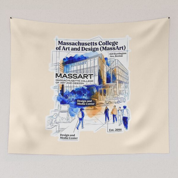 Item preview, MassArt Design Media Center Architectural Blueprint Sketch designed and sold by EvergreenPark - Tee Studio.