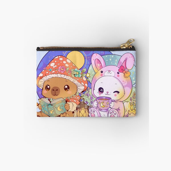 Item preview, Cozy capybara and bunny mystic art - kawaii besties cartoon  designed and sold by StudioPeachPop.