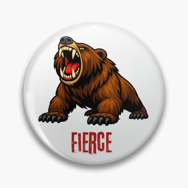 Item preview, Fierce Roaring Grizzly Bear Sticker and T-Shirt designed and sold by ROARSOME DESiGNS.