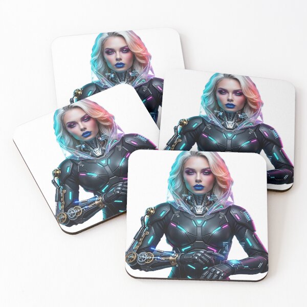 Item preview, Cyberpunk Neon Android Queen designed and sold by ToxicInkArt.
