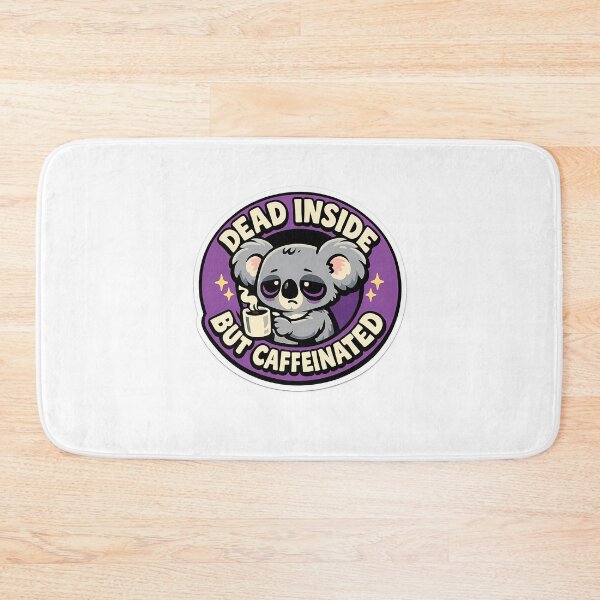 Item preview, Cute Koala Dead Inside But Caffeinated Retro Purple Sticker designed and sold by MIROUZ2000.