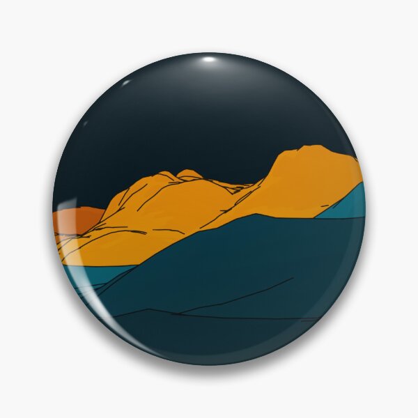 Item preview, Stylised view of Langdale Pikes from Waterhead in Ambleside (v1) designed and sold by LazloWoodbine.