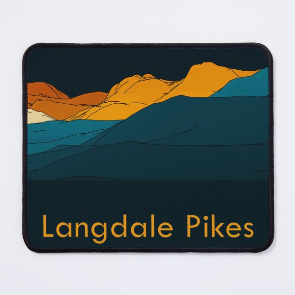 Item preview, Stylised view of Langdale Pikes from Waterhead in Ambleside (v1) designed and sold by LazloWoodbine.