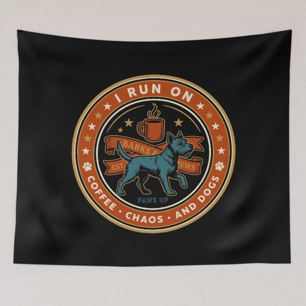 Item preview, I Run On Coffee, Chaos And Dogs - Dog Owner Humor designed and sold by Redgiant87x.