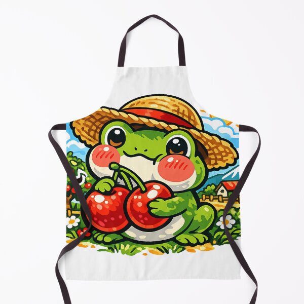 Item preview, Kawaii Cherry Frog Sticker – Cute Japanese Countryside Frog Holding Cherries Anime Design designed and sold by kawaii animal store (in Japan).