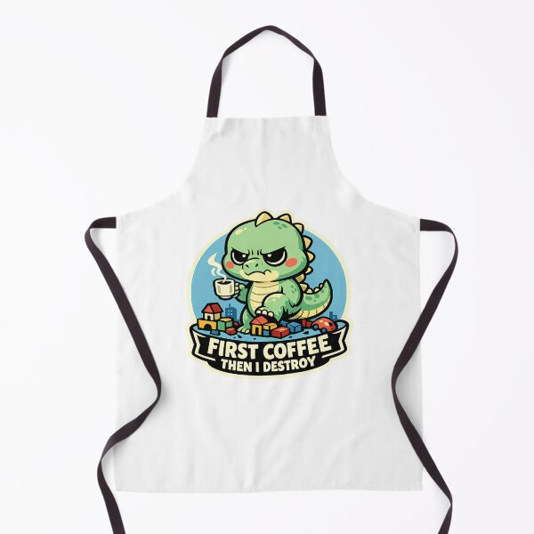 Item preview, Funny Alligator First Coffee Then I Destroy Pastel Sticker designed and sold by MIROUZ2000.