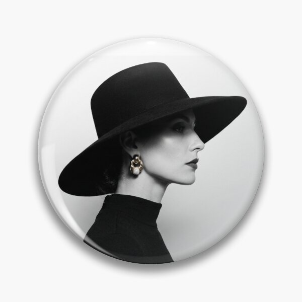 Item preview, Vintage Glamour – Chic Side Profile Portrait with Gold Earring designed and sold by marianka91.