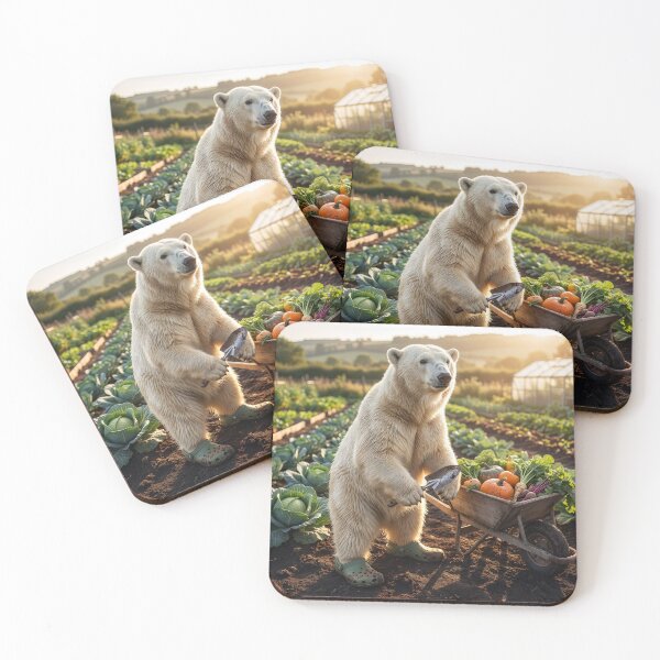 Item preview, Polar Bear Harvests Vegetables for the Market designed and sold by Tridentulus.