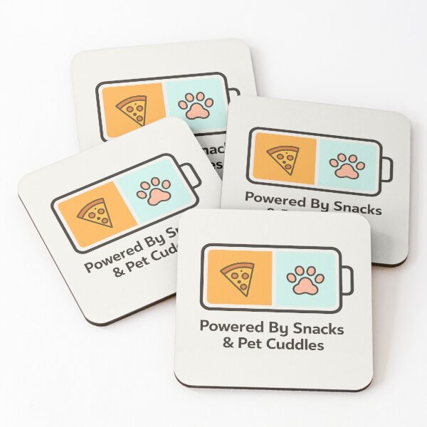 Item preview, Powered By Snacks And Pet Cuddles Funny Design designed and sold by Safe Haven Pets.