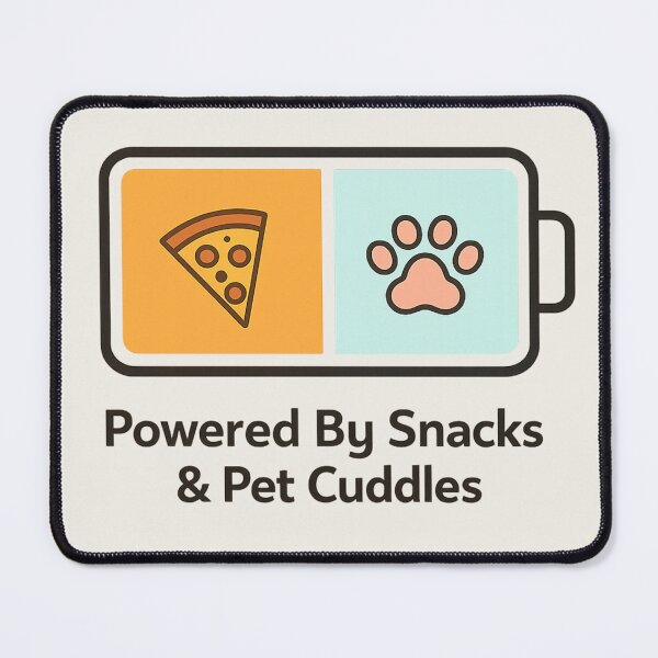 Item preview, Powered By Snacks And Pet Cuddles Funny Design designed and sold by Safe Haven Pets.
