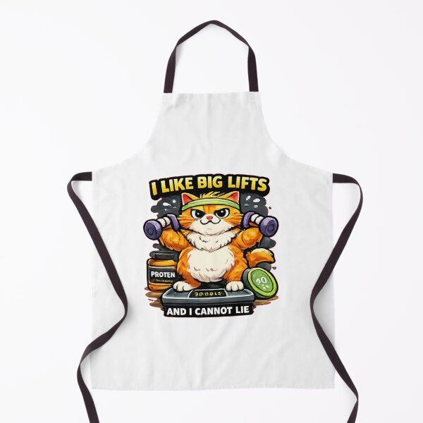 Item preview, gym cat lifting designed and sold by DailyQuestPrint.