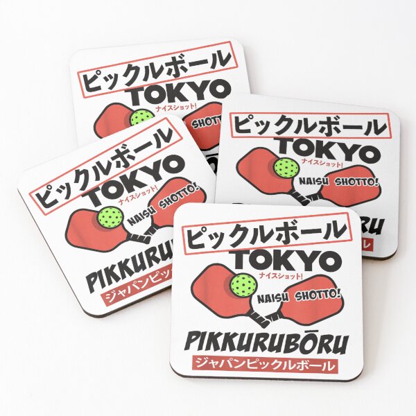 Item preview, Tokyo Pickleball Japan Neon Red Paddle Sport Pikkuruboru Retro Athletic Aesthetic designed and sold by LizzyKeiko.
