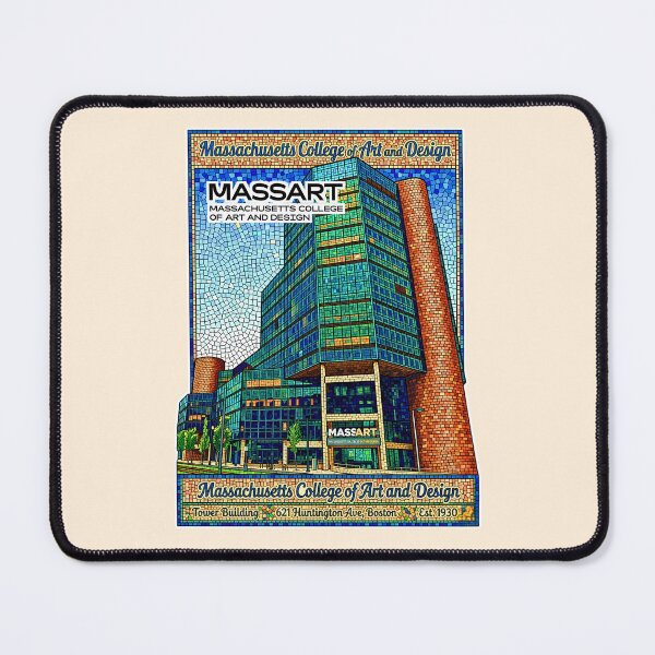 Item preview, Vintage MassArt Tower Building Mosaic Art designed and sold by EvergreenPark - Tee Studio.