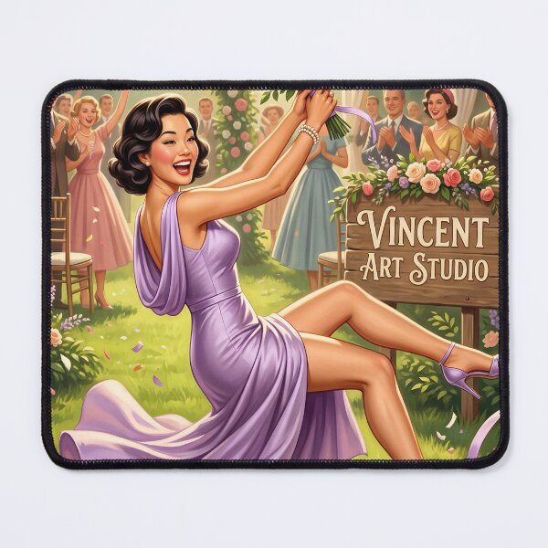 Item preview, Vintage Wedding Celebration Garden Party Illustration designed and sold by Vincent-68.