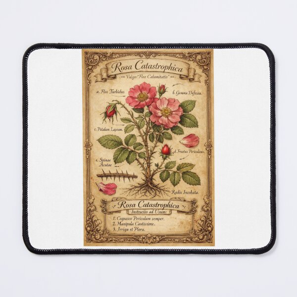 Item preview, Rosa Catastrophica Funny Dramatic Plant Botanical Burnout Surreal Art Gift designed and sold by Print Loft.