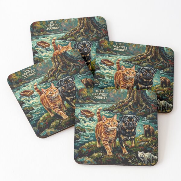 Item preview, Their Greatest Journey – The Adventures of Milo and Otis Fine Art Print designed and sold by Art's Diner.