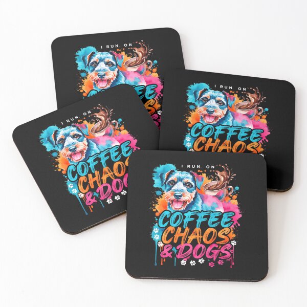 Item preview, I Run On Coffee, Chaos And Dogs Funny Gift for Dog Lovers and Coffee Addicts designed and sold by Redgiant87x.