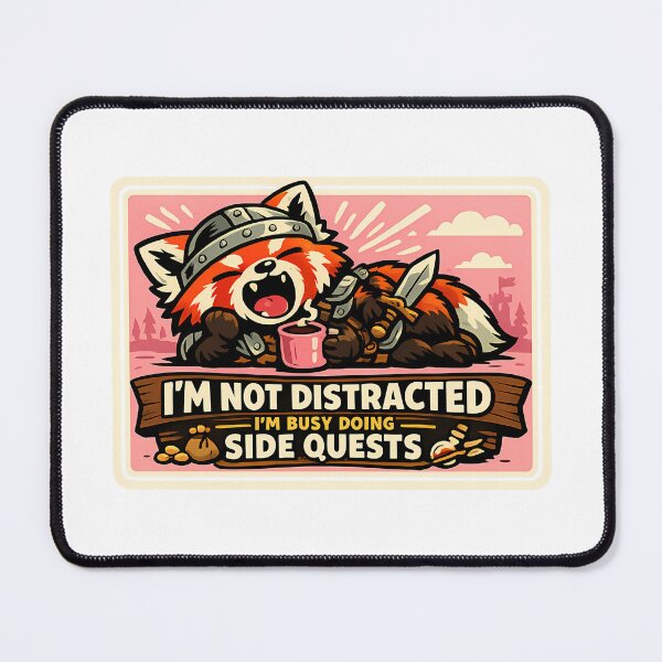 Item preview, Funny Fox Warrior Busy Doing Side Quests Gaming Sticker designed and sold by MIROUZ2000.