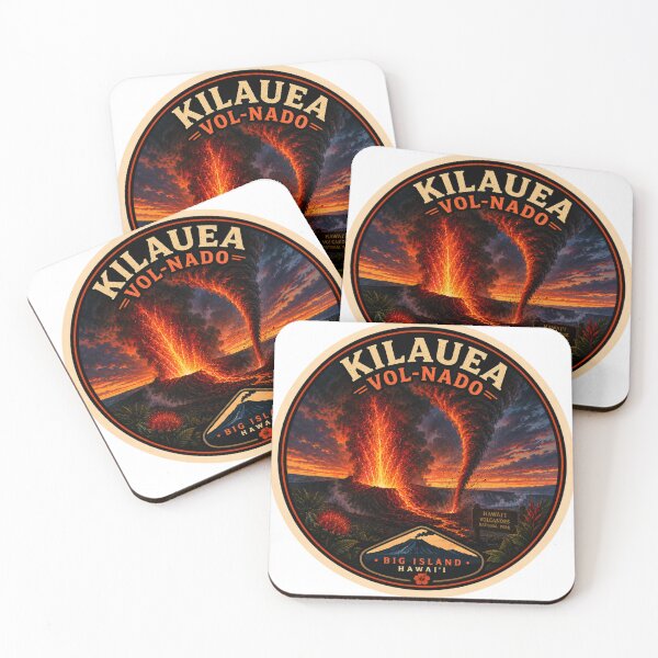 Item preview, Kīlauea Vol-Nado Epic Volcano Tornado Travel Badge | Big Island Hawaii Sticker designed and sold by Swanny's Custom T-shirt and Gift Designs.