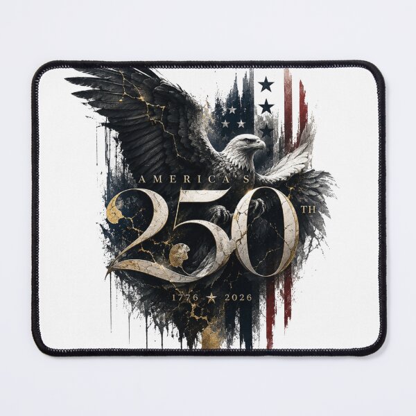 Item preview, Golden 250th Eagle designed and sold by MKThreadsStudio.