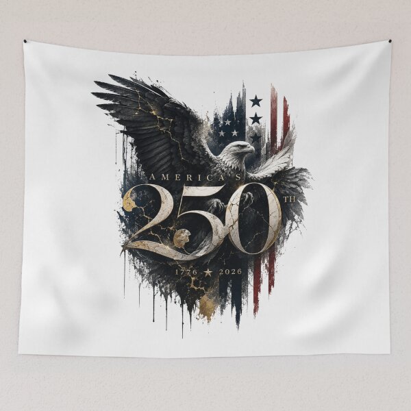 Item preview, Golden 250th Eagle designed and sold by MKThreadsStudio.