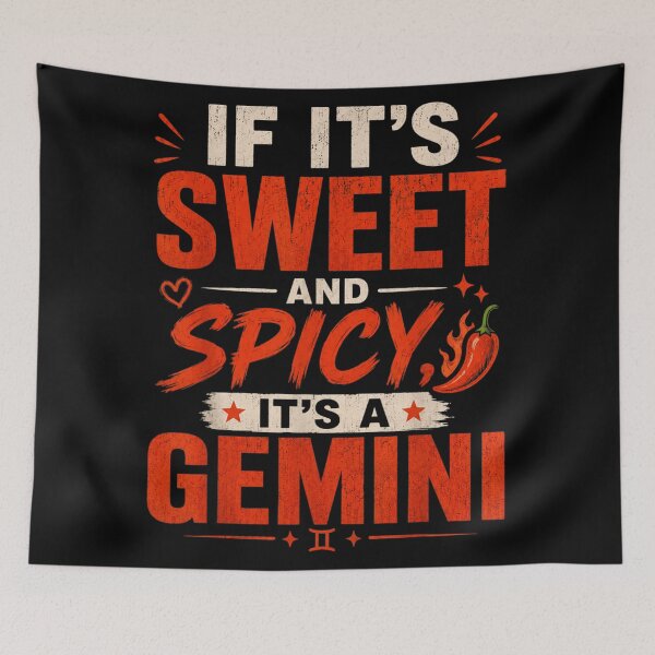 Item preview, If Its Sweet And Spicy Its A Gemini Zodiac Sign Astrology designed and sold by LizzyKeiko.