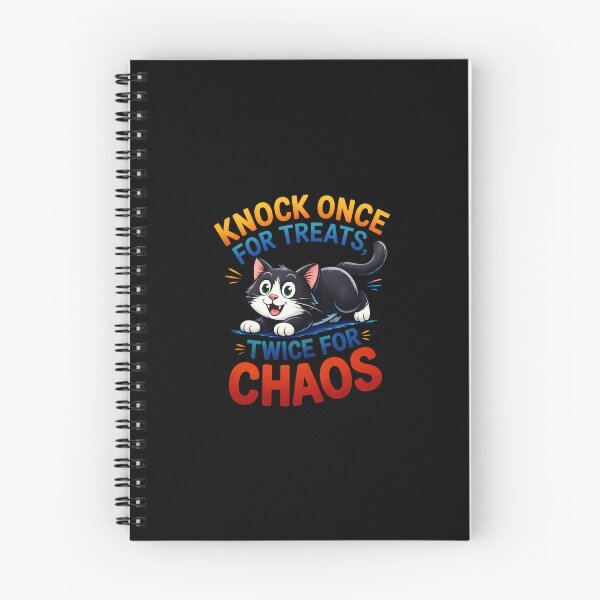 Item preview, Knock Once for Treats, Twice for Chaos Cat designed and sold by Canvas-Whispers.