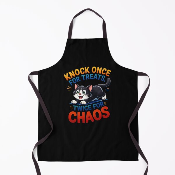 Item preview, Knock Once for Treats, Twice for Chaos Cat designed and sold by Canvas-Whispers.