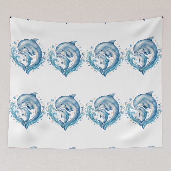 Item preview, Heart Shaped Mother Baby Dolphin designed and sold by Passionread.