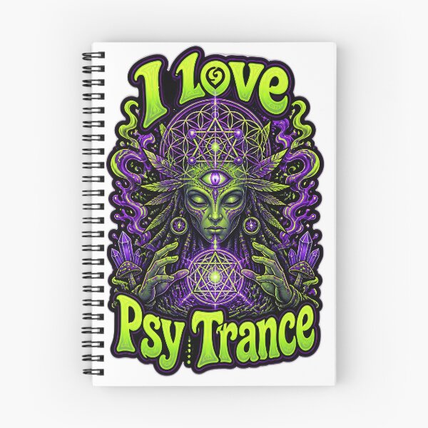 Item preview, Psytrance Goddess: Alien Shaman & Sacred Geometry Art designed and sold by  ZenRave Designs.