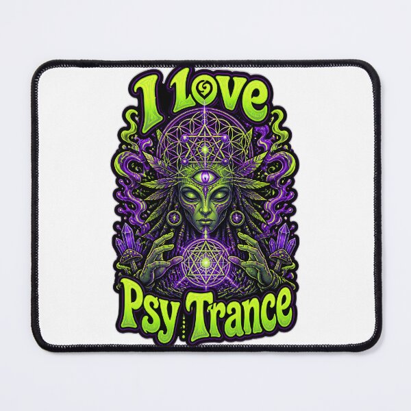 Item preview, Psytrance Goddess: Alien Shaman & Sacred Geometry Art designed and sold by ZenRave Designs.
