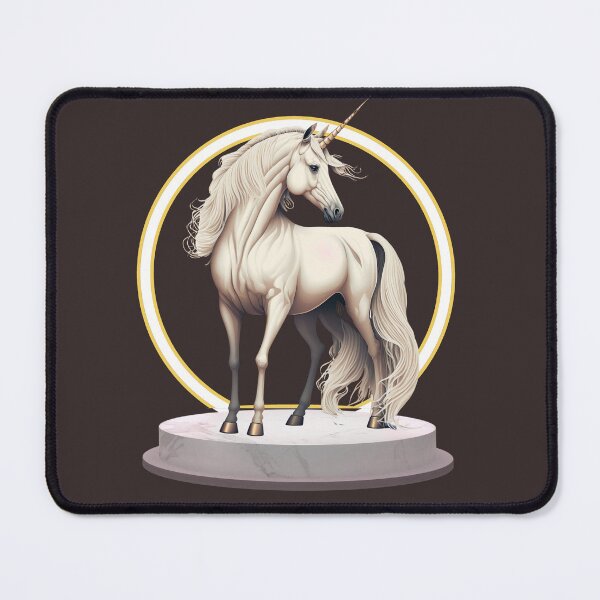 Item preview, Majestic White Unicorn Gold Circle Fantasy Art | Magical Mythical Creature Design designed and sold by DrimitStore.