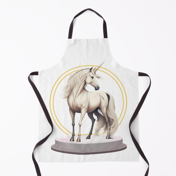 Item preview, Majestic White Unicorn Gold Circle Fantasy Art | Magical Mythical Creature Design designed and sold by DrimitStore.