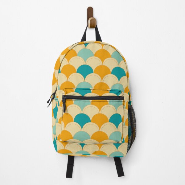 Item preview, Seventies arcade pattern in blue, beige and yellow  designed and sold by StefanStudioArt.