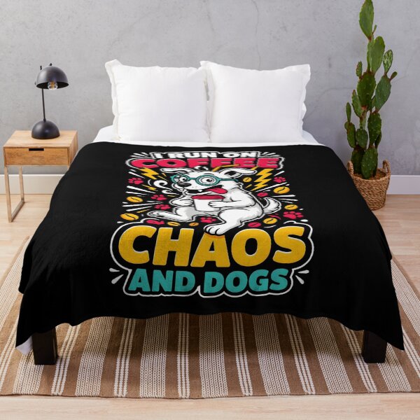 Item preview, I Run On Coffee, Chaos And Dogs Coffee Addict and Dog Lover designed and sold by Redgiant87x.