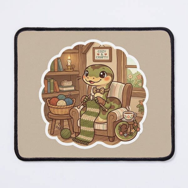 Item preview, Cozy Snake Knitting Cottagecore Design designed and sold by Safe Haven Pets.