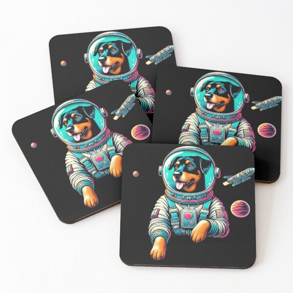 Item preview, Cute Astronaut Dog in Colorful Space Cockpit 2 designed and sold by From Cyryl with Love.