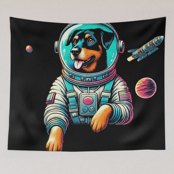Item preview, Cute Astronaut Dog in Colorful Space Cockpit 2 designed and sold by From Cyryl with Love.
