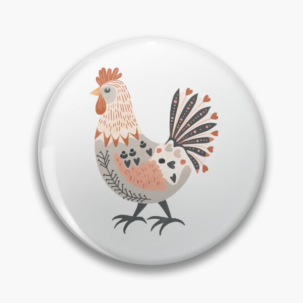 Item preview, Scandinavian Folk Art, Floral Chicken designed and sold by xiao xuans.