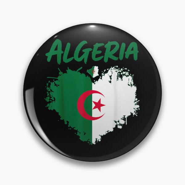 Item preview, Algeria Flag Map Distressed Splatter Heart Patriotic North African Country Silhouette designed and sold by MassonCalepon.