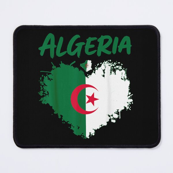 Item preview, Algeria Flag Map Distressed Splatter Heart Patriotic North African Country Silhouette designed and sold by MassonCalepon.