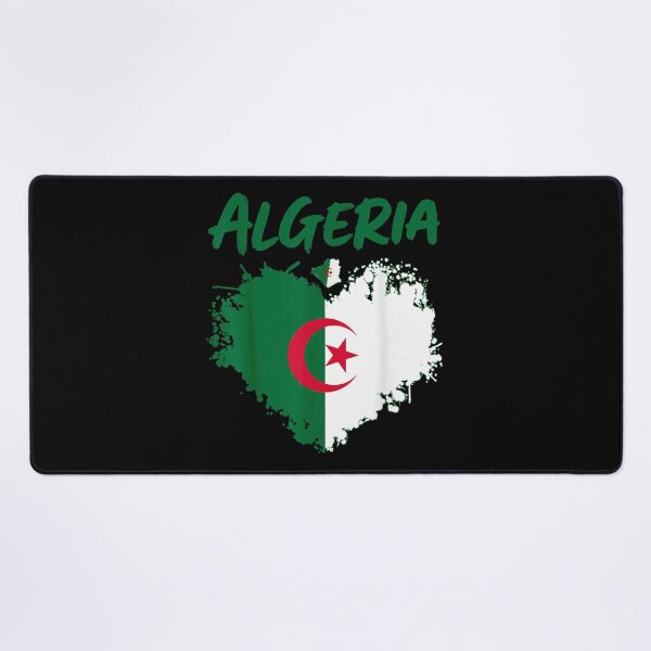 Item preview, Algeria Flag Map Distressed Splatter Heart Patriotic North African Country Silhouette designed and sold by MassonCalepon.