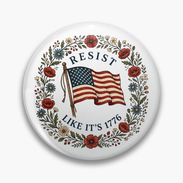 Item preview, Resist Like It’s 1776 Patriotic Floral American Flag Independence Day designed and sold by CutOutIdols.