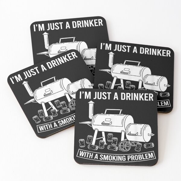 Item preview, Im Just A Drinker With A Smoking Problem Funny BBQ Pitmaster designed and sold by MassonCalepon.