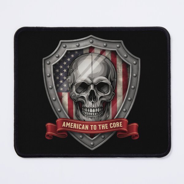 Item preview, American to the Core Cyber Skull Shield designed and sold by OldGloryForge.