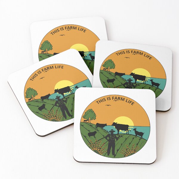 Item preview, This Is Farm Life Vintage Farmer Livestock Sunset T-Shirt designed and sold by PMDesignStudio.