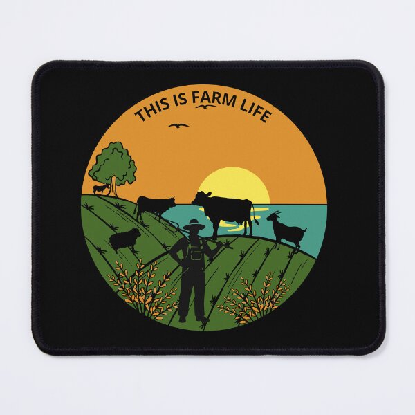 Item preview, This Is Farm Life Vintage Farmer Livestock Sunset T-Shirt designed and sold by PMDesignStudio.