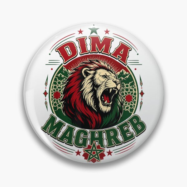 Item preview, Dima Maghreb Moroccan Lion Atlas Roaring Traditional Geometric Star Mandala Design designed and sold by MassonCalepon.