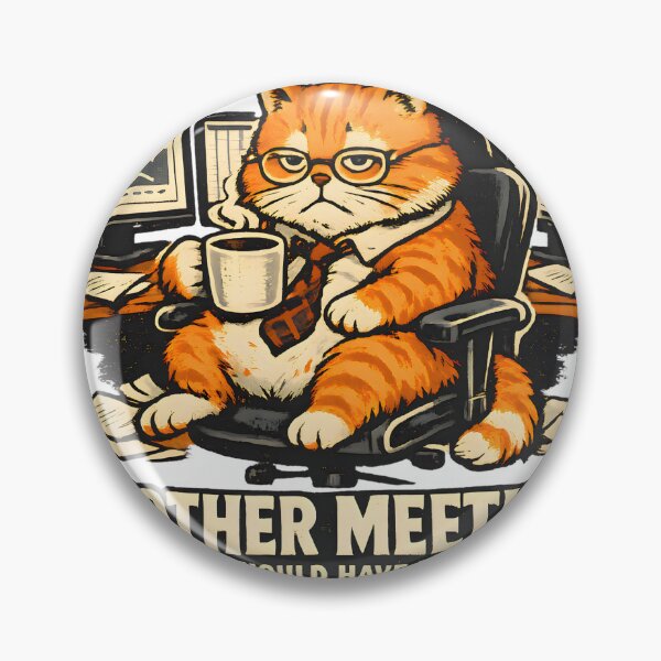 Item preview, Funny Orange Cat Office Meme – “I Survived Another Meeting That Should Have Been an Email designed and sold by Dazai_shop⭐⭐⭐⭐⭐.