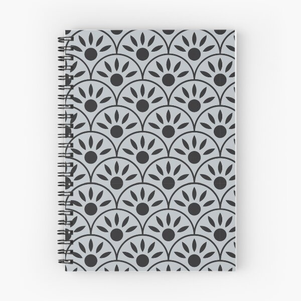 Item preview, Art Deco Scallop Pattern | Black Silver Grey Elegant Seamless designed and sold by Dino-Lune.